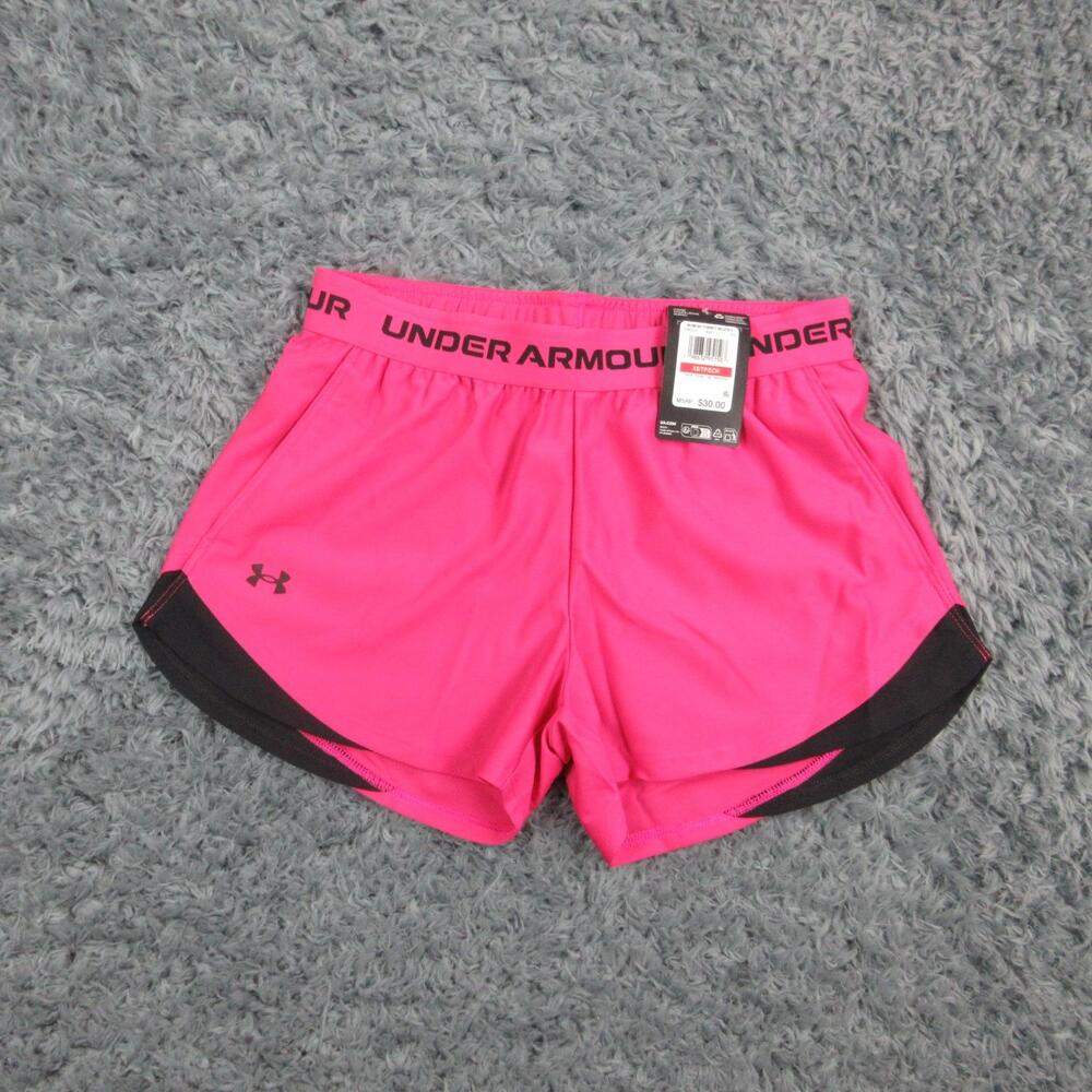 Under Armour Shorts Womens XS Pink Tech Play Up Loose Athletic Running 26x3 NWT